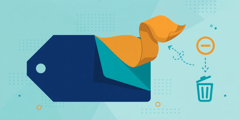 Price tag with GST portion removed, illustration for the guide to removing GST from prices in NZ